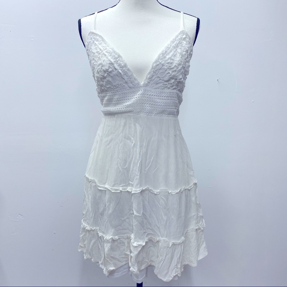 White boho sun dress